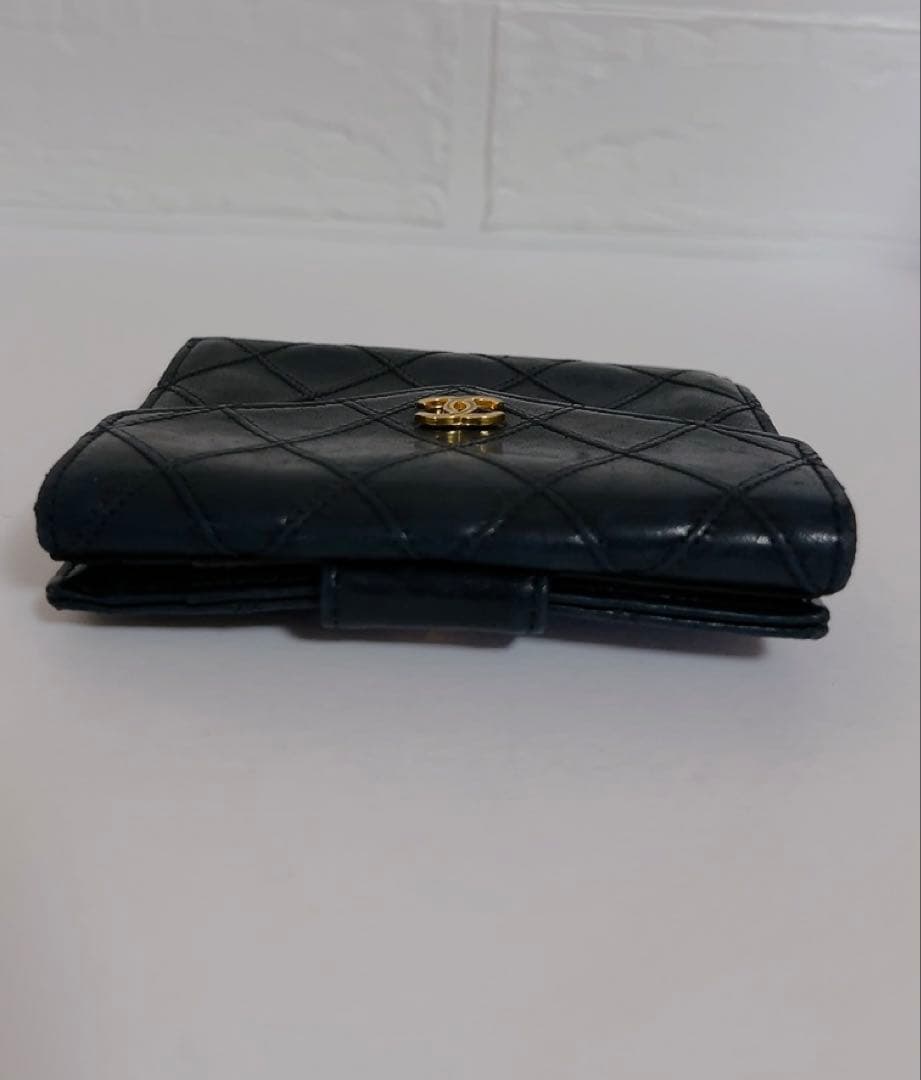 シャネル　CHANEL 折り財布　ブラック　黒　ココマーク