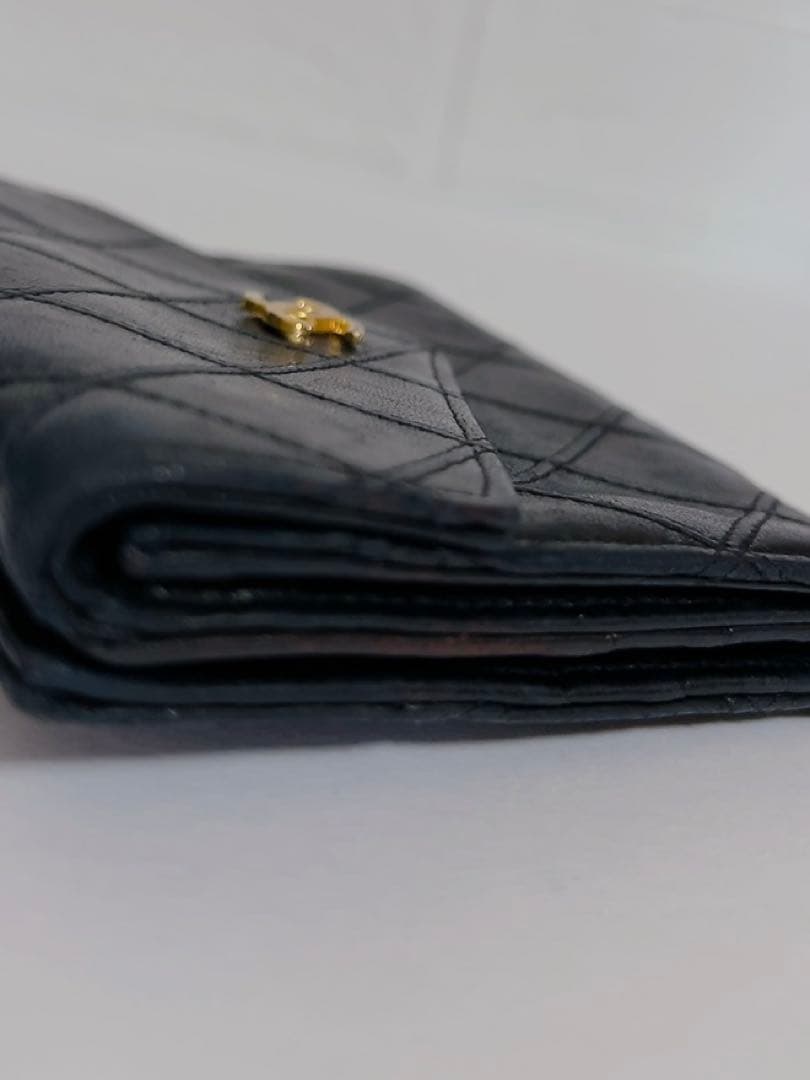 シャネル　CHANEL 折り財布　ブラック　黒　ココマーク