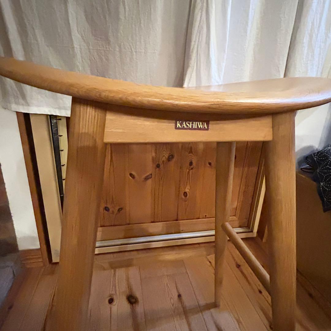 柏木工　ナチュラルウッド カウンターチェア　　 バースツール 2脚セット