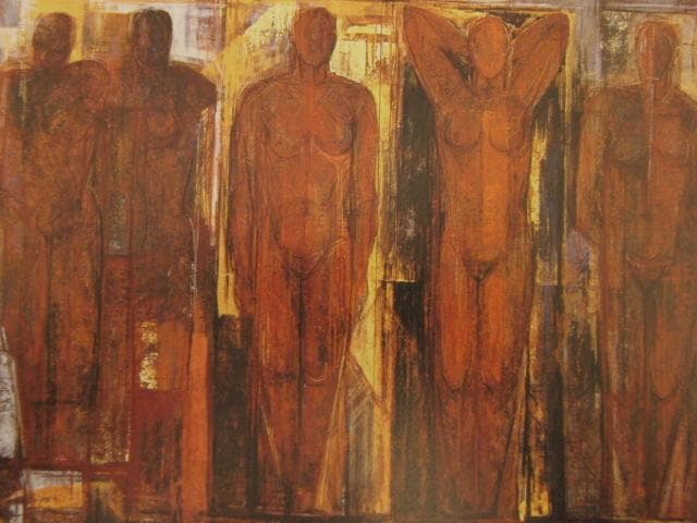 滝沢具幸、【古代の像】、希少な額装用画集より、新品額装付、状態良好