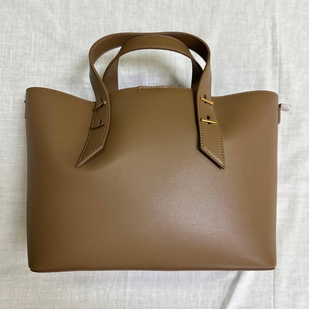 charles&keith チャールズアンドキース ハンドバッグ ブラウン