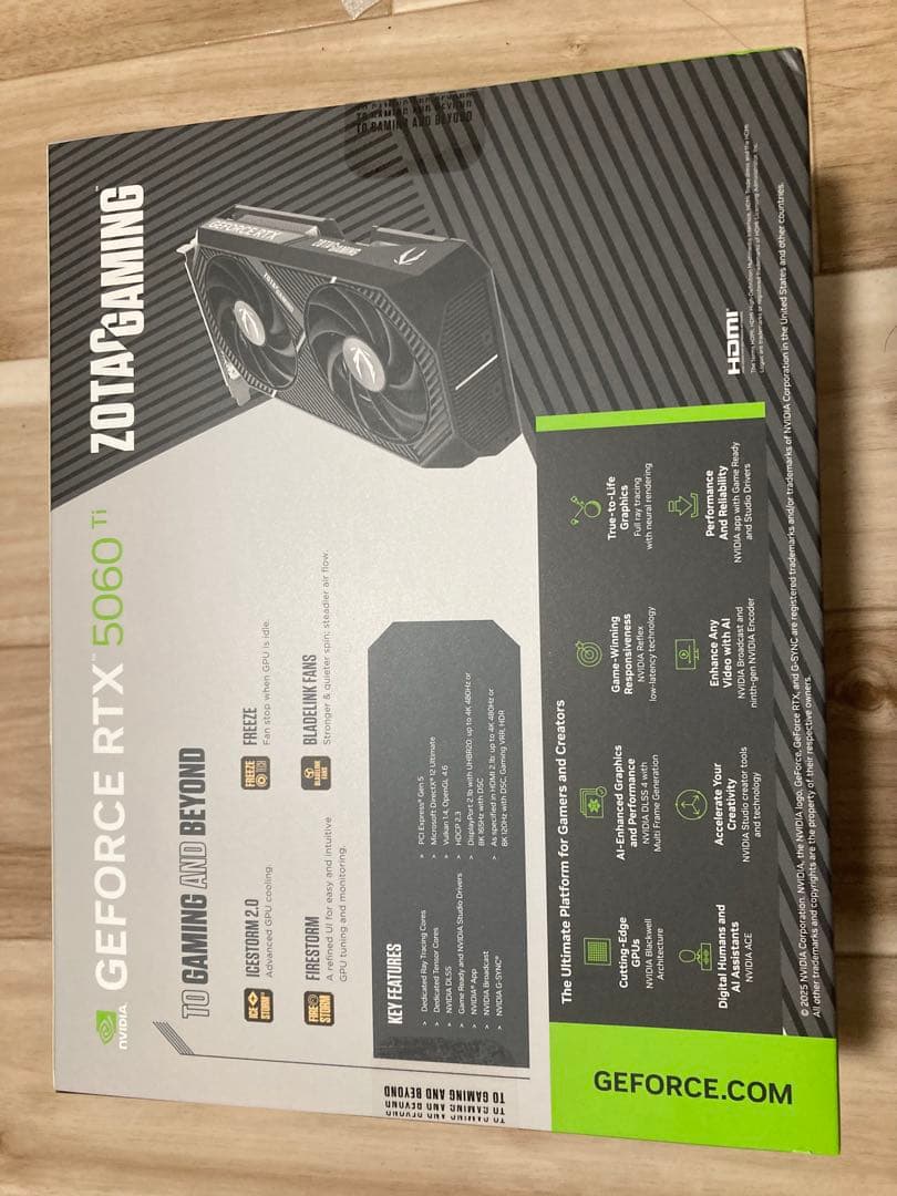 新品ZOTAC GAMING GeForce RTX 5060 Ti OC