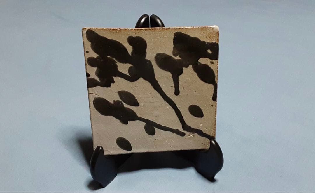 陶芸作品 高台付き角皿4点セット