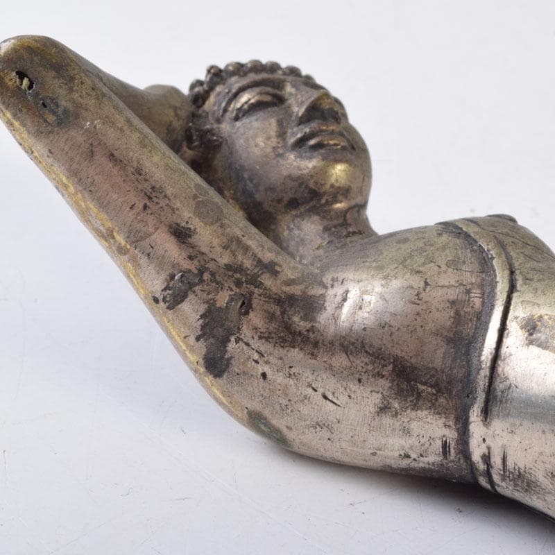 仏教美術　古銅　涅槃像　寝釈迦像　仏像　置物　N　8702