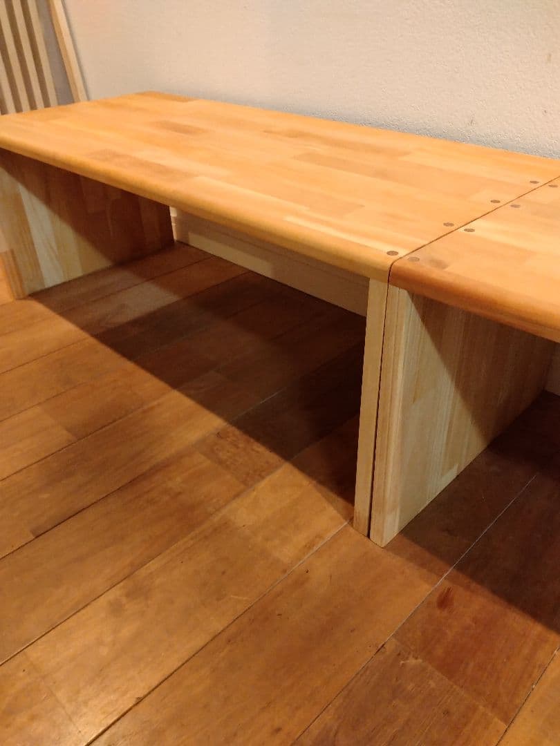 木製　ハンドメイド　オーダー　コの字　キヌカ　机　テーブル　サイドテーブル