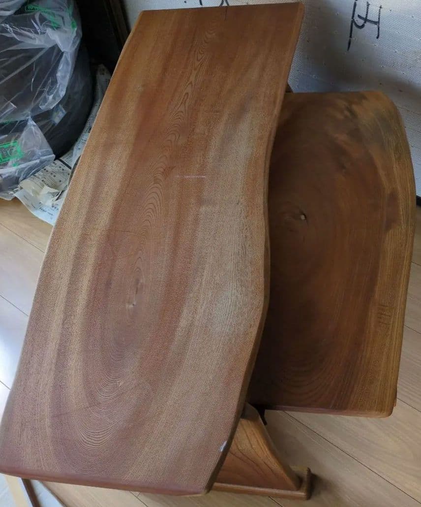 欅曲線デザインパソコンデスク