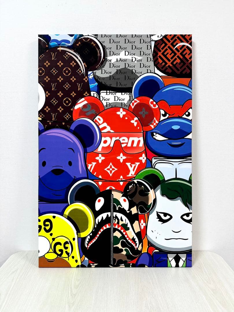 No.248木枠付きキャンバスアート　ブランドアートポスター　ベアブリック