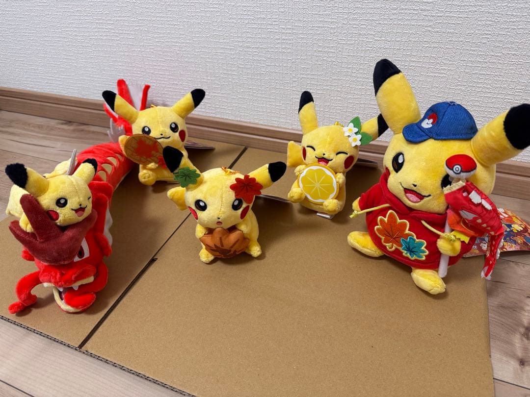 ポケモンセンターヒロシマ ぬいぐるみとマスコット5点セット　ピカチュウ