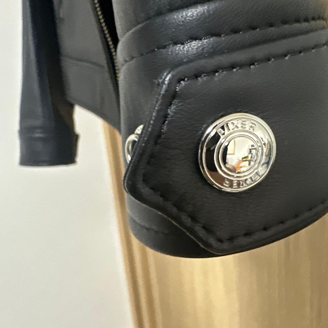 FIXER 黒レザーシングルライダースジャケット