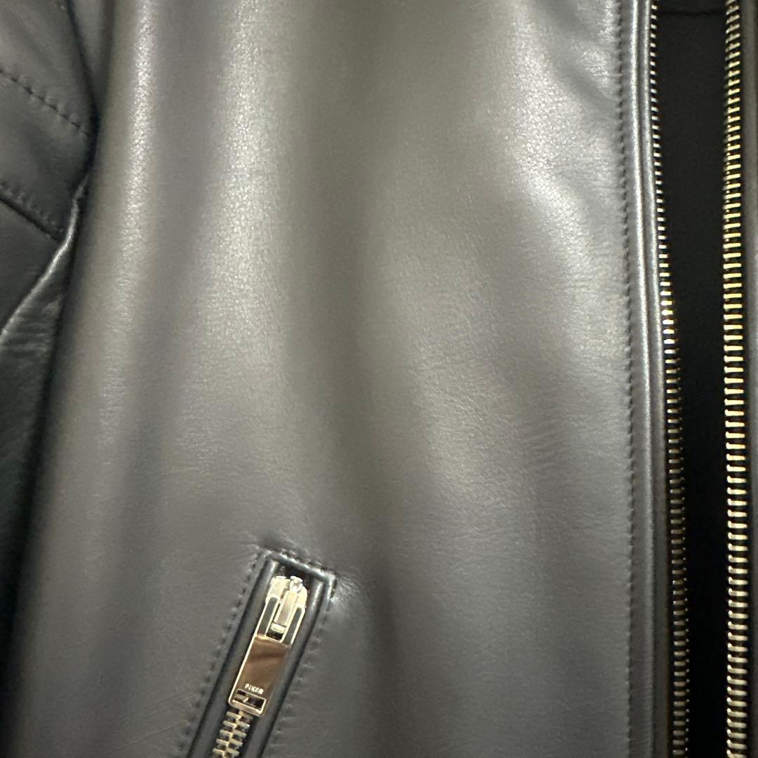 FIXER 黒レザーシングルライダースジャケット