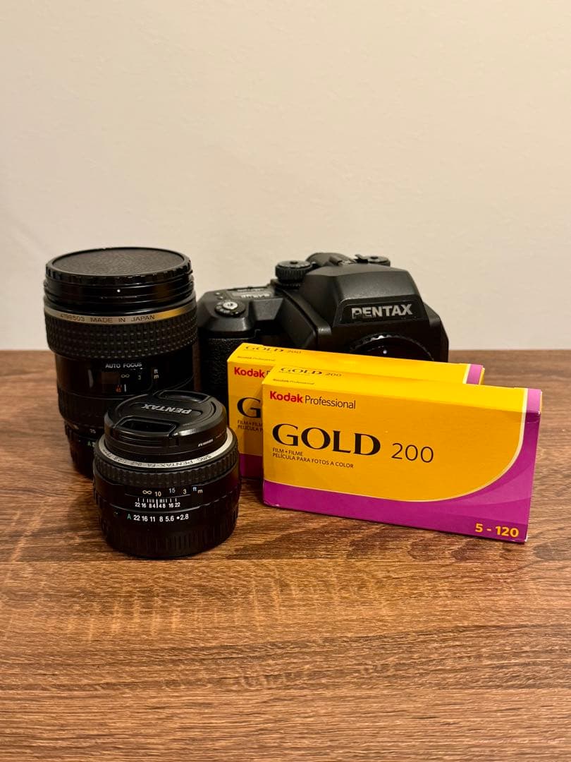 【実用美品】PENTAX 645NⅡ レンズ・フィルムセット