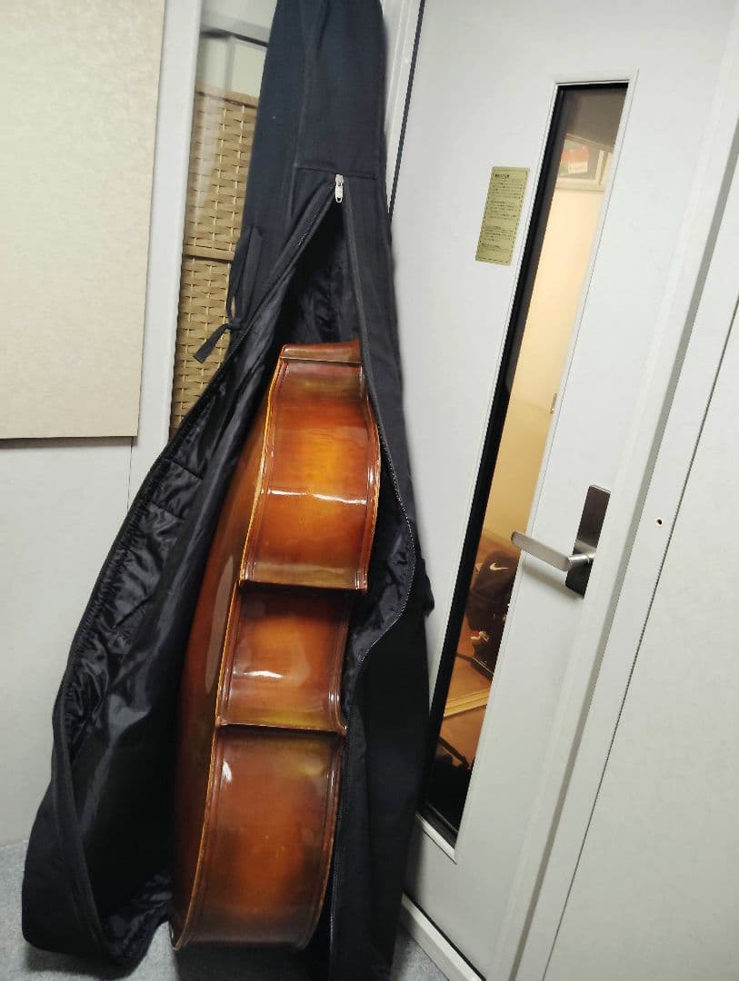 コントラバス ウッドベース チャキ F-20 表単板 ケース付 スピロコア弦