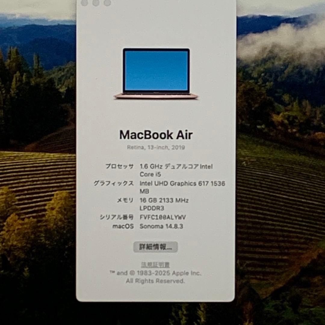 【希少】MacBookAir2019 メモリ16GB ローズゴールドパソコンPC