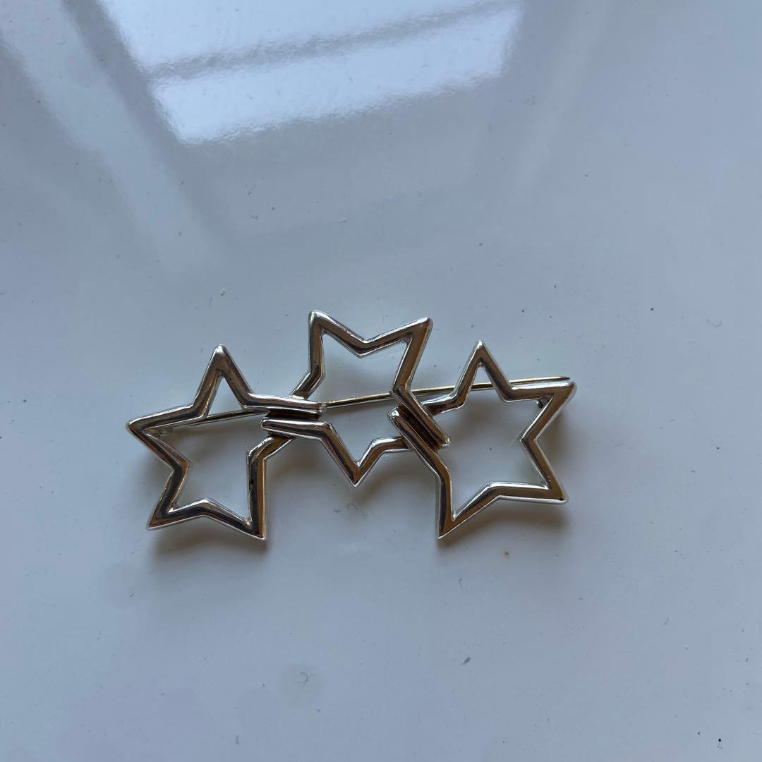 80s ティファニー トリプルスター ブローチ