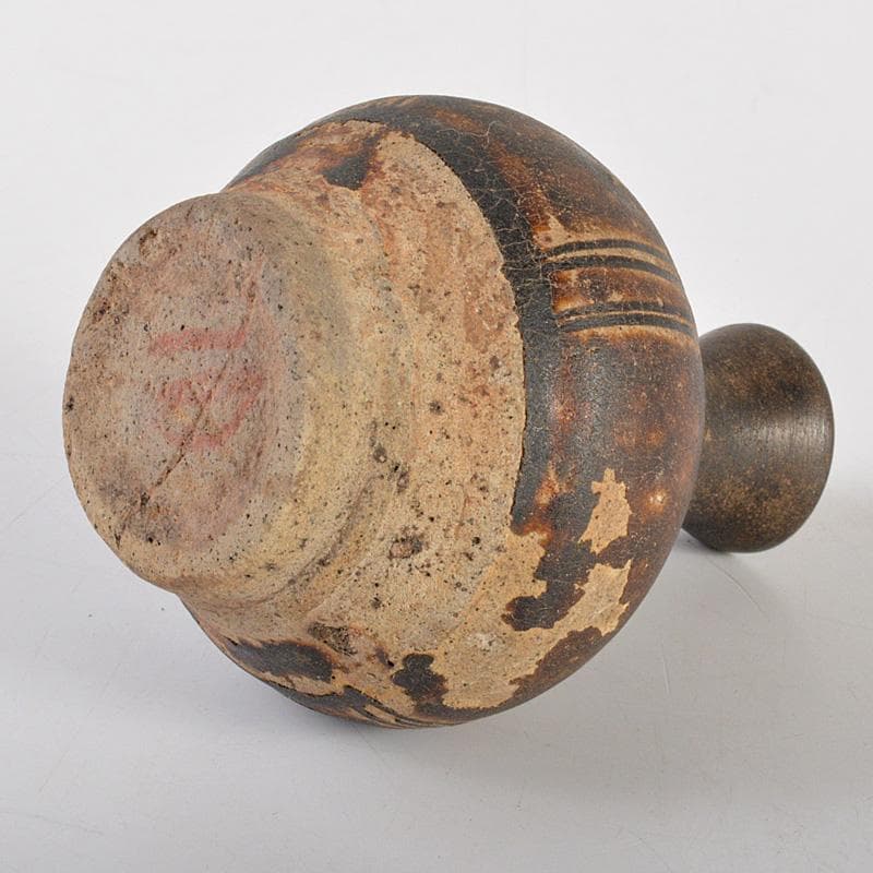 Maiko　タイ古陶磁　スンコロク　宋胡録　褐色釉　小壷　N　6241