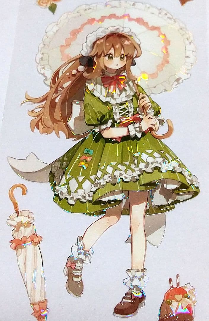 J528＃春日野餐(贝壳光)冰川切り売り海外人物マステ女の子