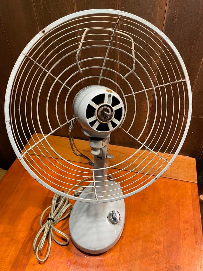 稼働品！　三菱電機　卓上扇風機 リモコン付き　希少 鉄製　ブロカント　壁掛け