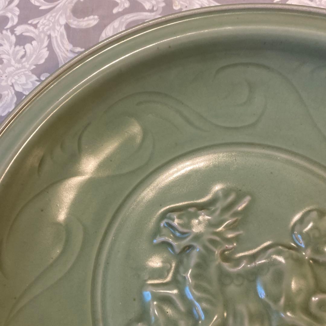 専用　中国古玩　龍泉窯　高麗青磁尺寸大皿