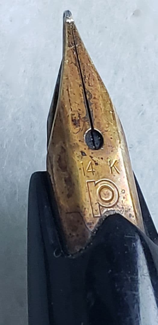 廃盤 年代物 デスクペン 万年筆 14K 2本 ジャンク