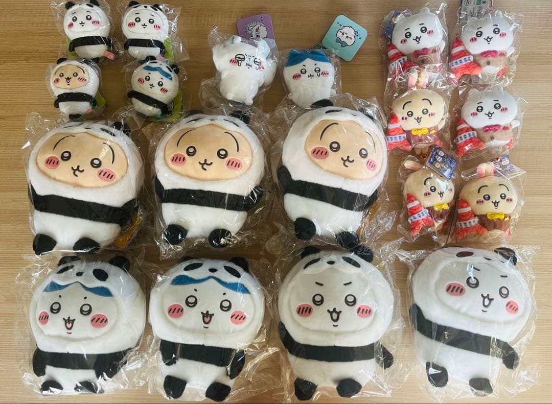 【大特価】19個ちいかわ パンダなぬいぐるみ マスコット コンプリート
