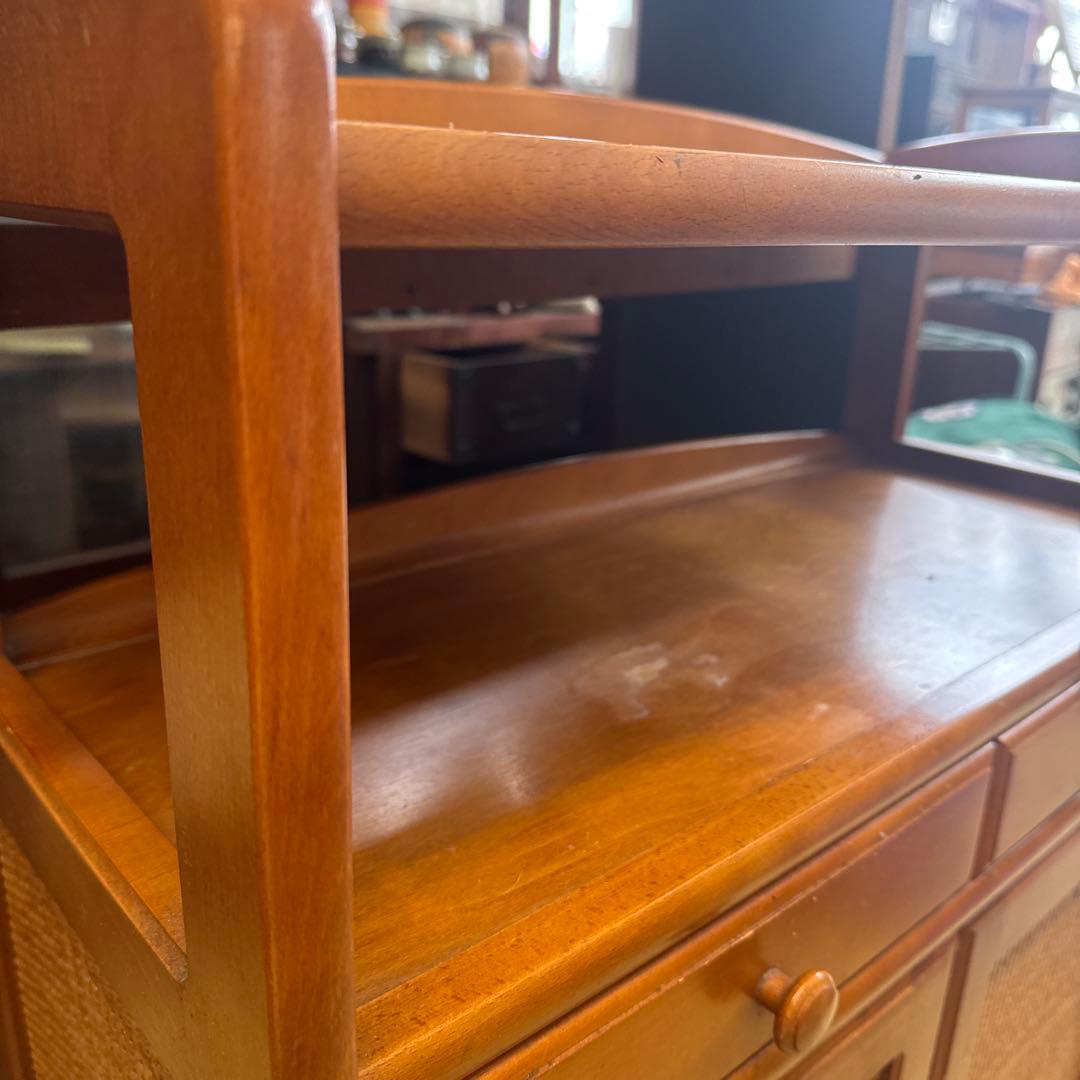★処分価格★オールドカリモク　電話台　キャビネット