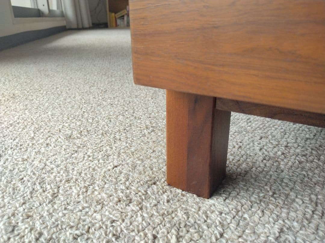 MUJI/無印良品 木製脚付きキャビネット/ウォールナット材/食器棚/収納家具