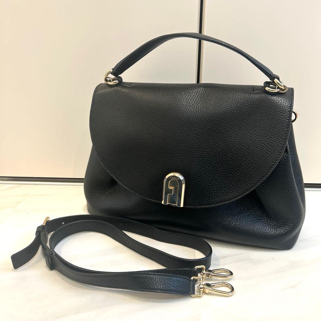 美品 FURLA フルラ スリーク 2way ハンドバッグ ショルダーバッグ