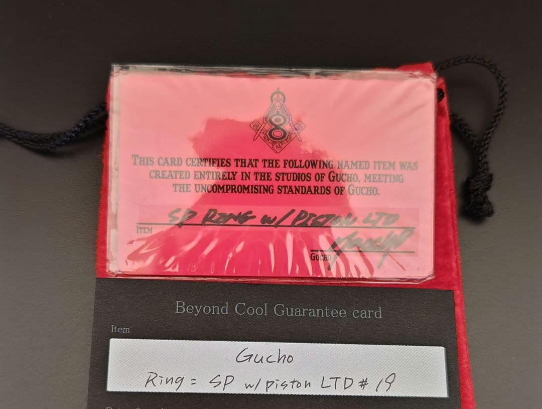 gucho◎SP ring w/piston LTD#19◎リング指輪◎般若