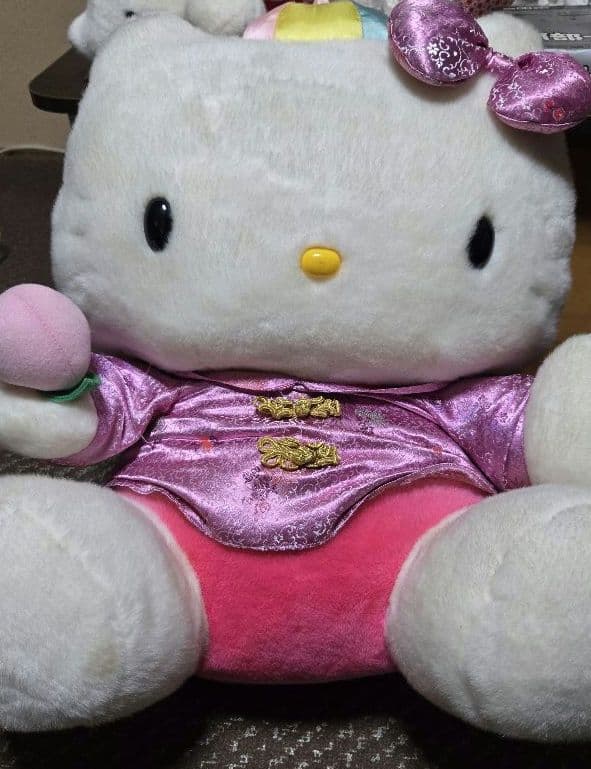 希少 超激レア 1990年代 レトロ チャイナ服 ハローキティ ぬいぐるみ 特大