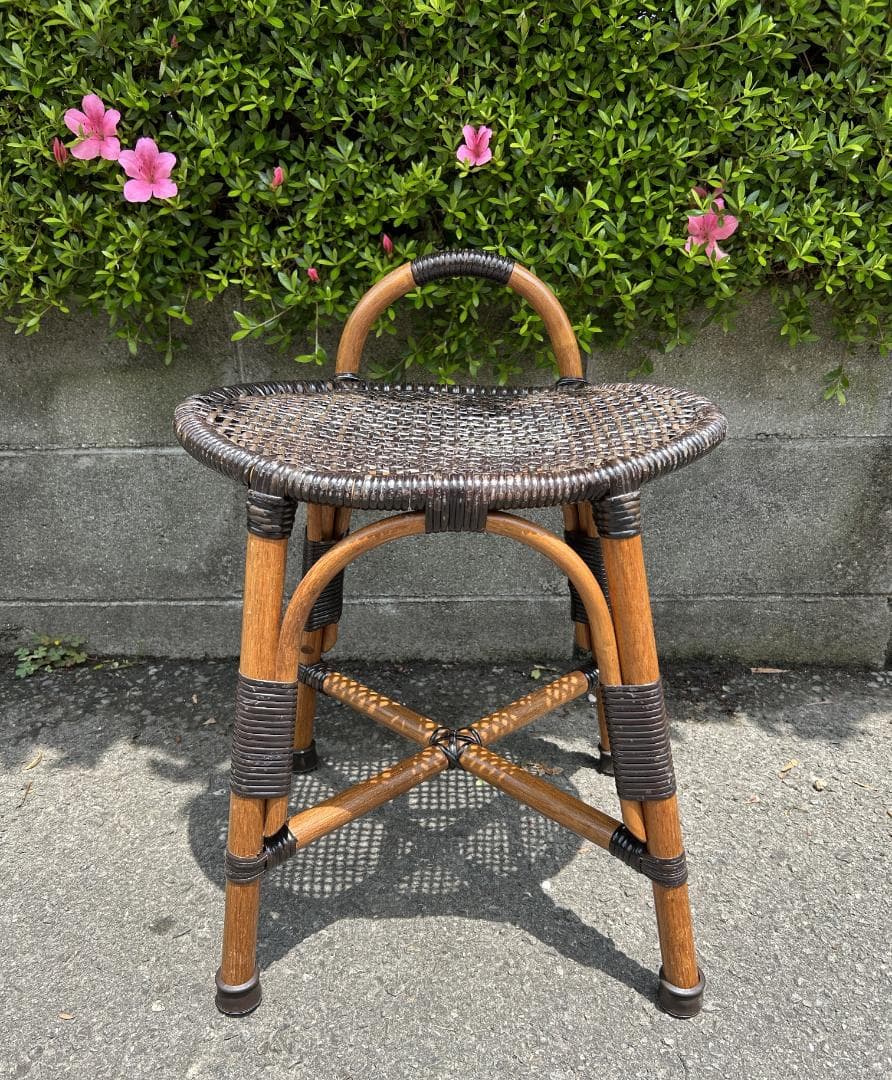 レア!! 熟練職人手作り こだわりの逸品！ツルヤ商店　籐源郷　スツール　ラタン