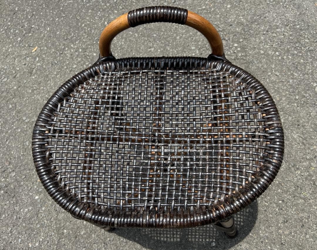 レア!! 熟練職人手作り こだわりの逸品！ツルヤ商店　籐源郷　スツール　ラタン