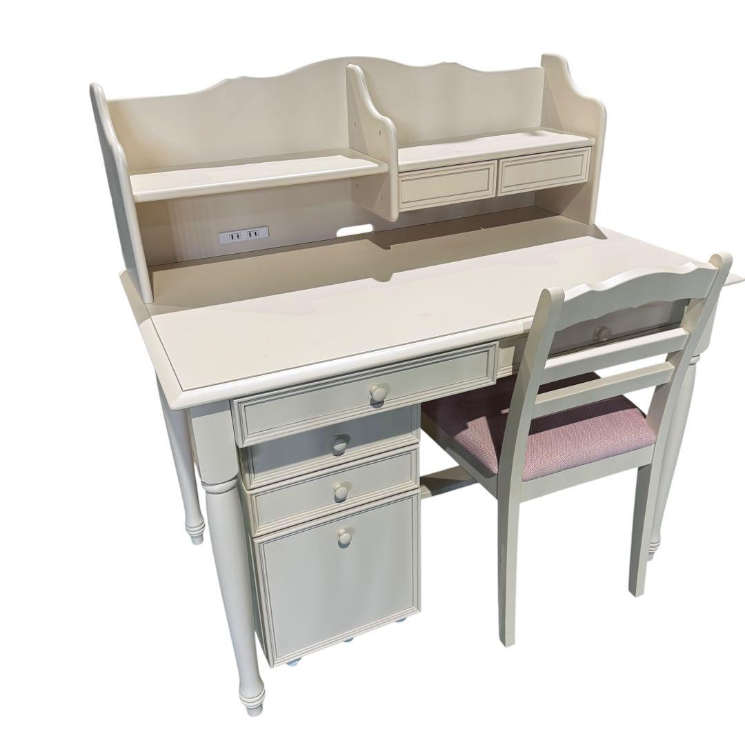 【直接引取限定】◼︎ ローラアシュレイ 学習机 アイボリー