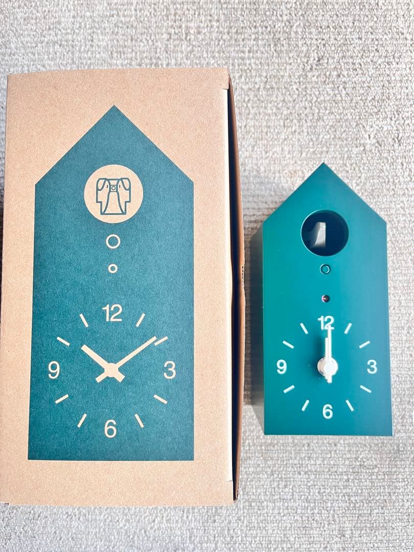 無印良品　鳩時計　ダークグリーン