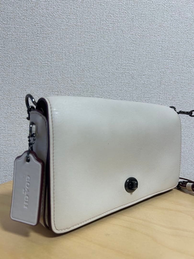 美品　COACH コーチ　ショルダーバッグ　希少カラー　レザー　巾着付き