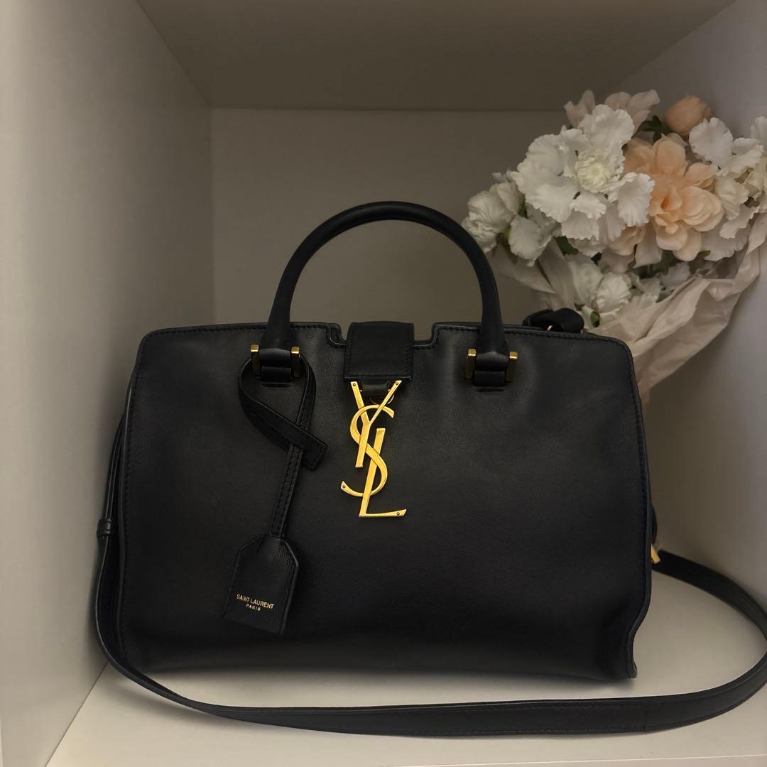 サンローランパリベイビーカバ スYSL ブラック2way ハンド