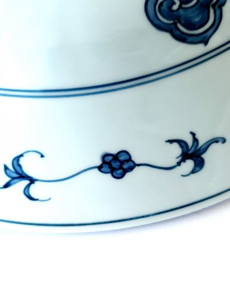 舘林源右衛門作　源右衛門 染付芙蓉手 皿 直径：約30.5cm