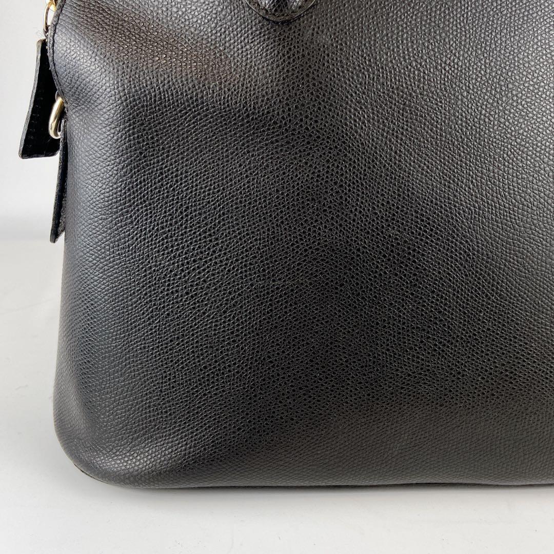 セリーヌ 2way ドーム型 オールレザー シボ革 ショルダー クロスボディ