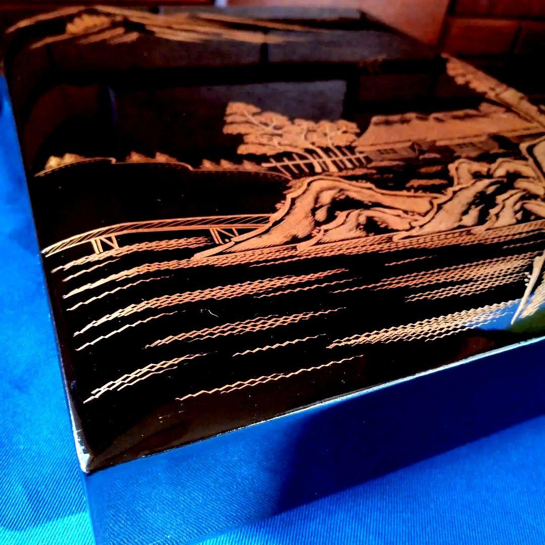 •漆器 硯箱•輪島塗 •習字道具•すずり