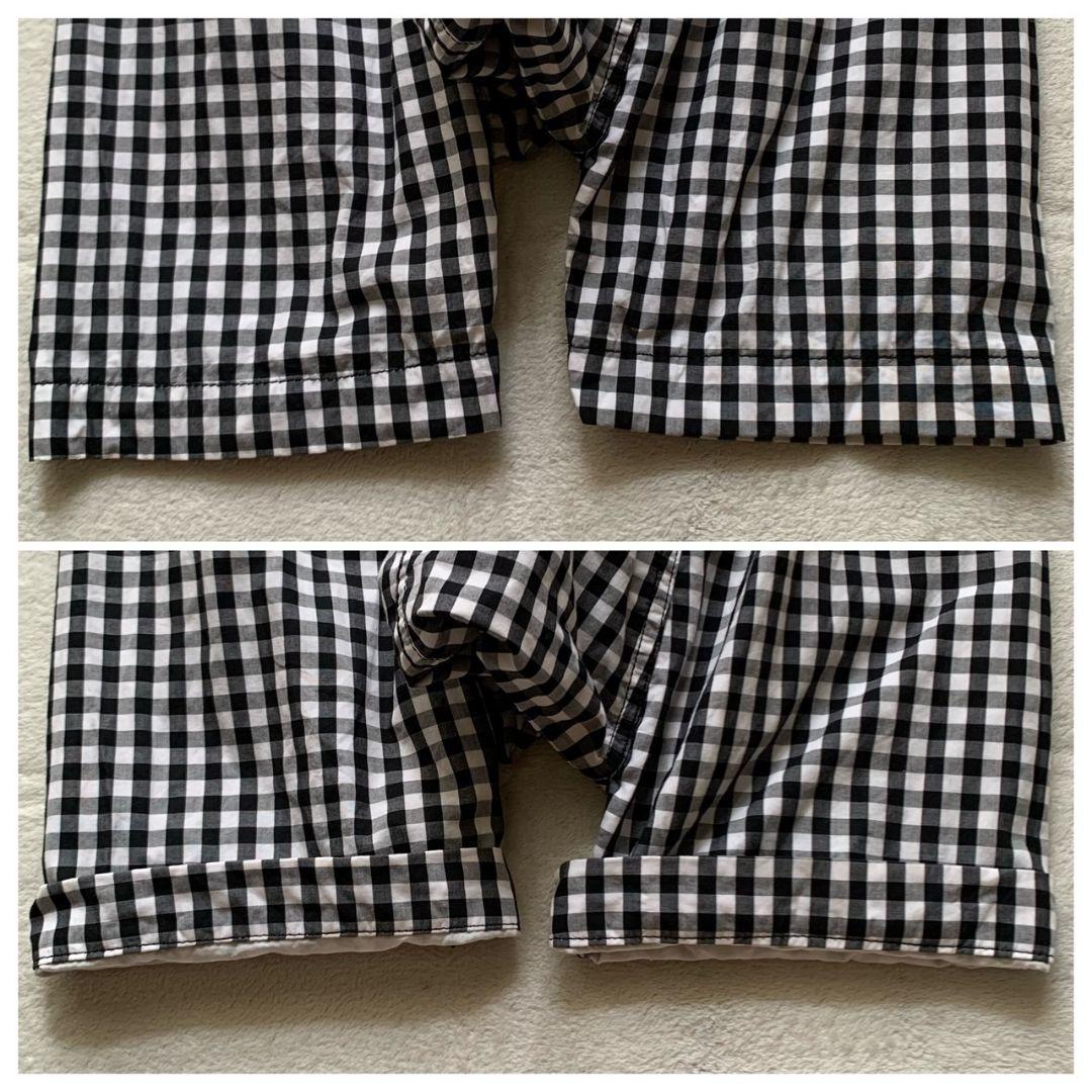 【美品】ブラックコムデギャルソン ギンガムチェック サルエルパンツ