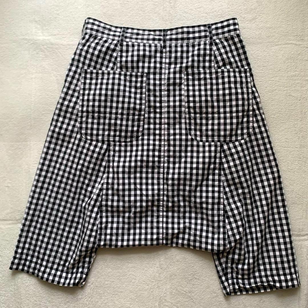 【美品】ブラックコムデギャルソン ギンガムチェック サルエルパンツ
