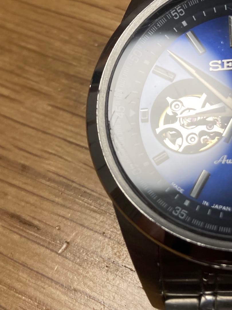 SEIKO SCVE051 自動巻き 時計 ネイビー