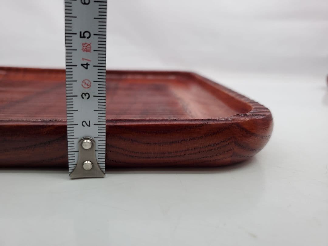 我谷盆　二枚セット　四方盆　トレー　27cm　くり貫き