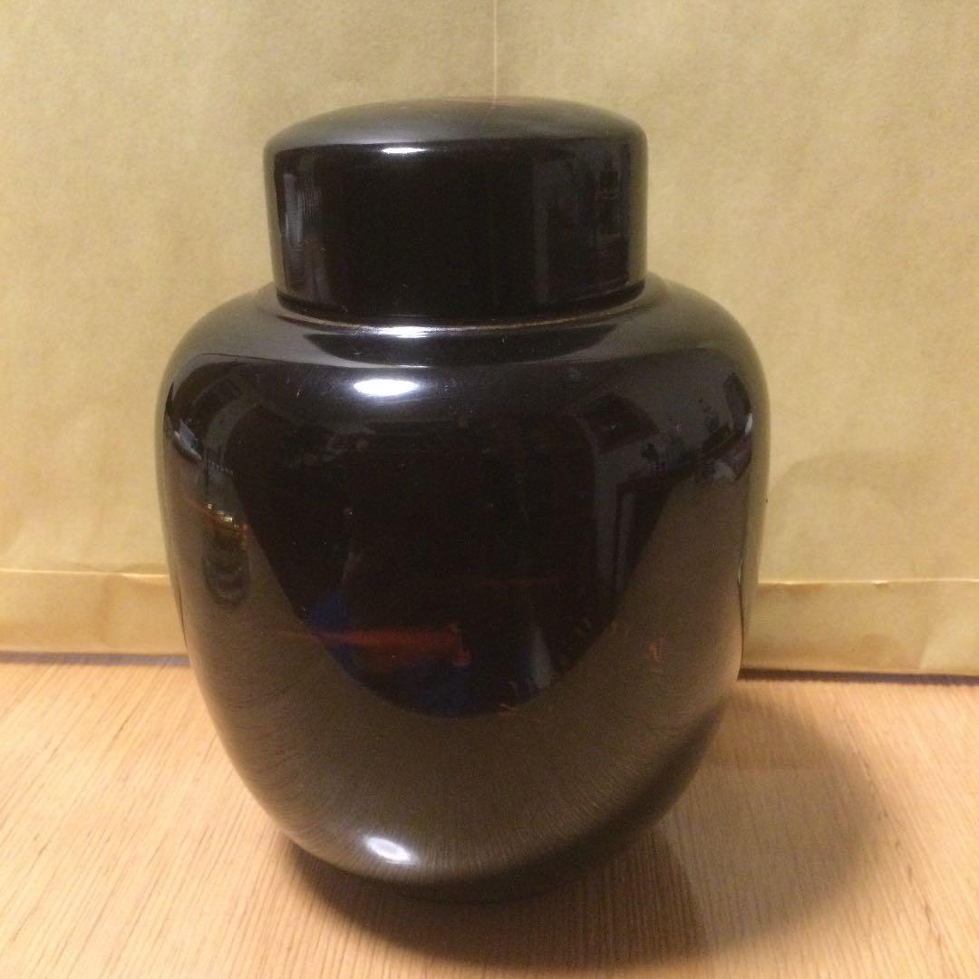 茶器、中国福建省産黒漆小壺