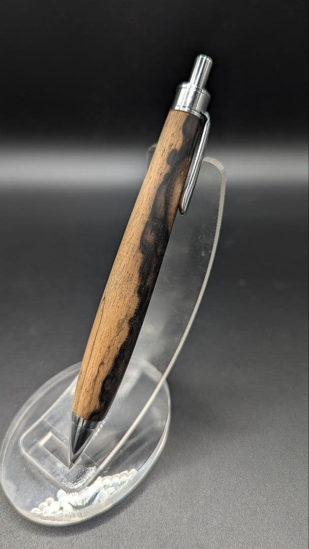 151ペン工房翌檜　黒柿　半孔雀杢　木軸シャーペン　木軸ボールペン　銘木　木材
