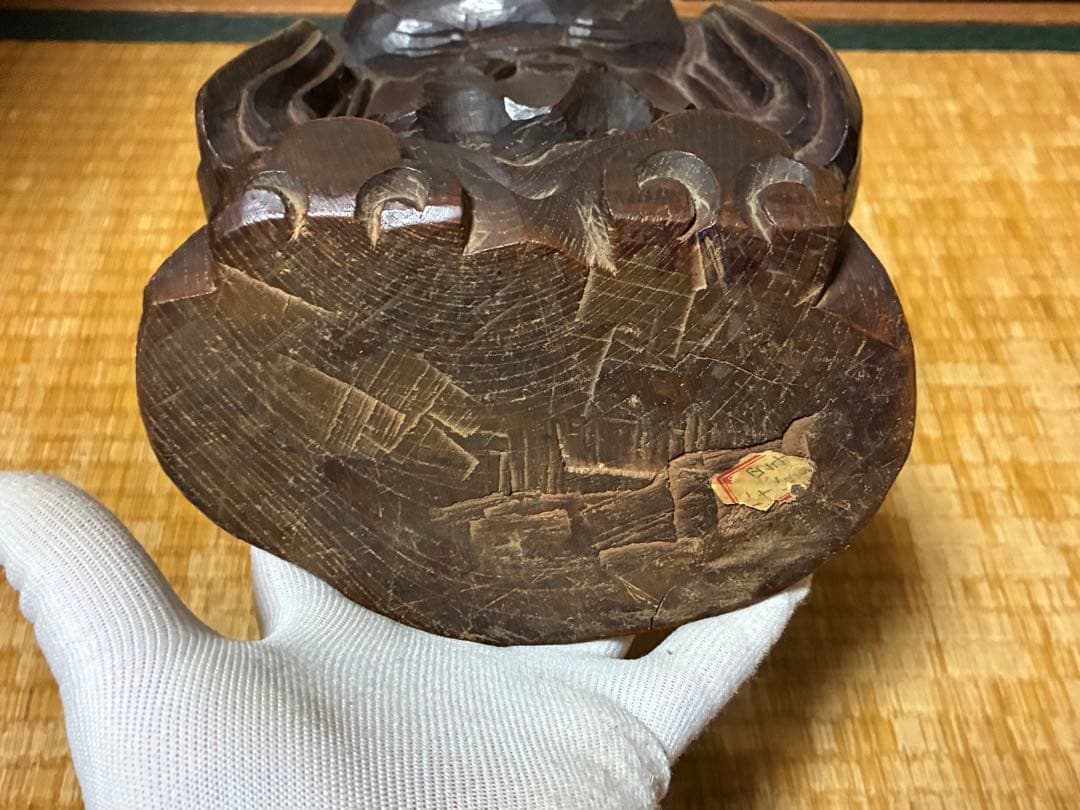 木製 彫刻 中国？ 人物像 約44㎝