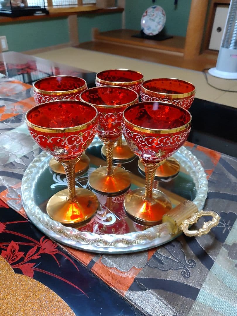 ベネチアン イタリア ヴェネツィア グラス ガラストレー  アンティーク