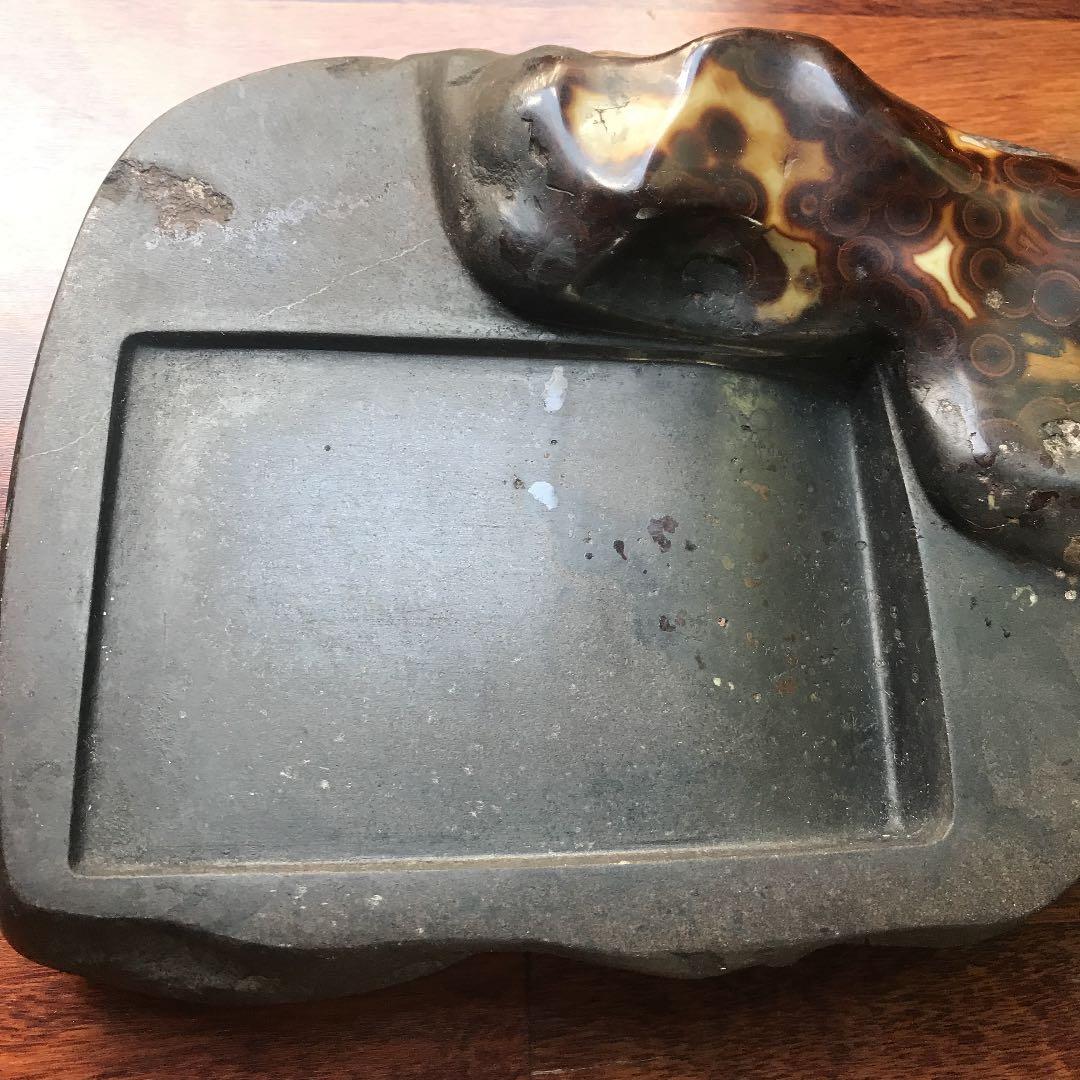 唐木蓋つき、古い硯