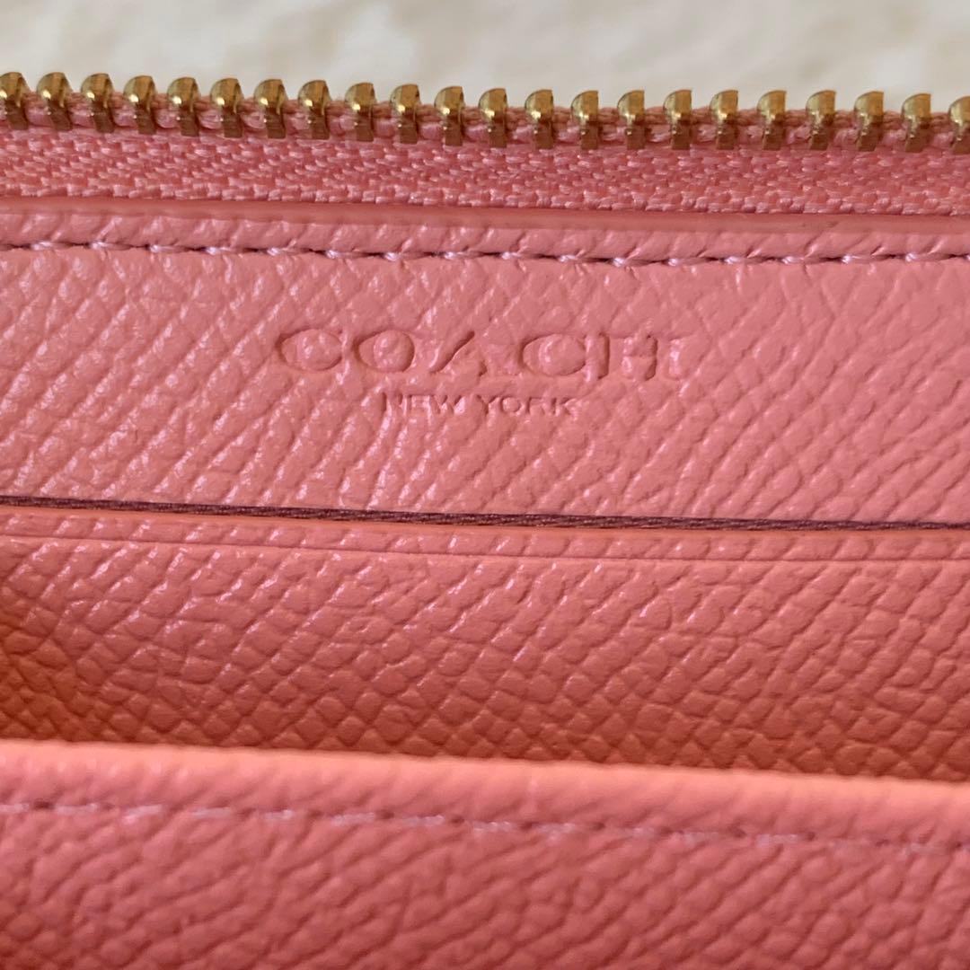 極美品【COACH】コーチ スモール ジップ アラウンド カード ケース