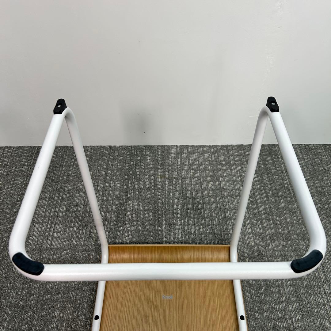 ④Knoll/ノル トボガン プルアップテーブル　ホワイトxホワイトオーク