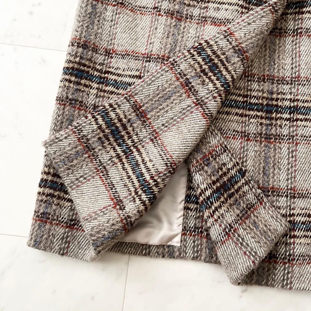 美品♪スピックアンドスパン　イタリア製生地　チェスターコート　ウール　ゆったりS